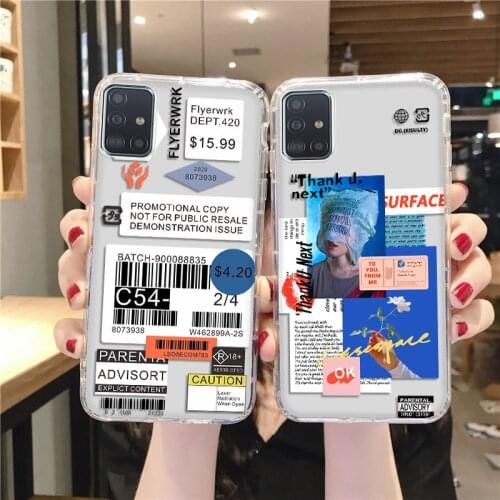 Coque For Samsung A51 Case For Samsung A71 A82 A70 A41 A42 A40 A21 A22 A20S A20E A10S A10 A02 A01 A72 A50 Cover