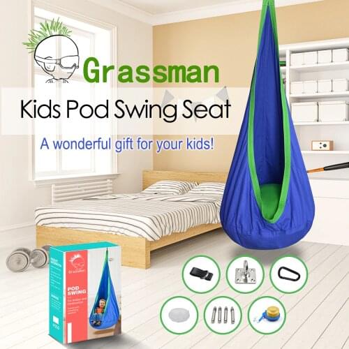 ARRIES Creative Kid Hammock Garden Furniture Pod Swings Chair Indoor Outdoor Hanging Seat Child Cocoon Swing Seat Patio Portable