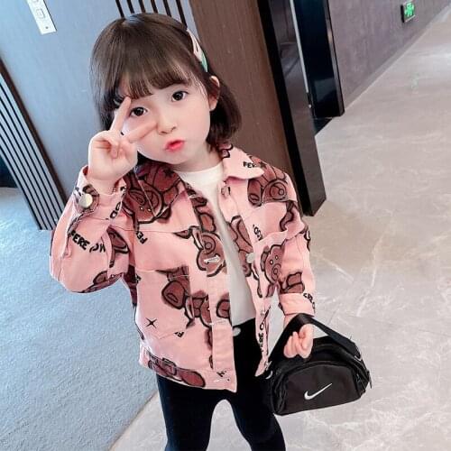 Girls Babys Kids Coat Jacket Outwear 2021 Bear Spring Autumn Overcoat Plus Size Top Cardigan Toddler Childrens Clothing