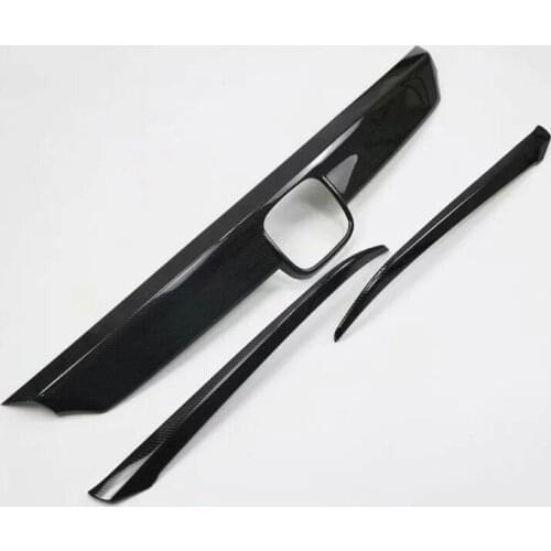 For Honda Accord 2018 3PCS Carbon Fiber ABS Chrome Car Front Hood Grille Grill Decorative Cover Trim Car Styling Accessories
