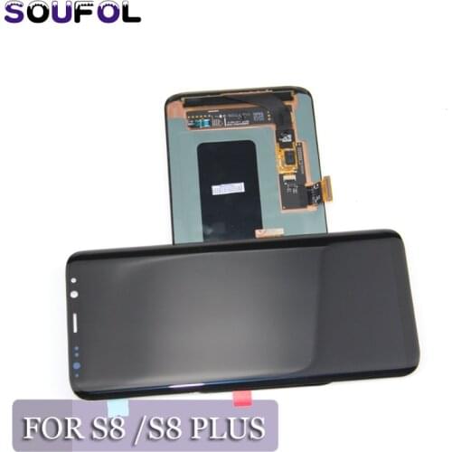 For Samsung Galaxy S8 plus G950F G950A G955f G955u lcd display with touch screen Digitizer Super AMOLED Screen Black