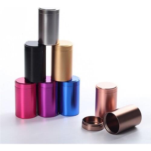 Functional Airtight Smell Proof Aluminum Stash Jar Herb Storage Container Tobacco Stash Box Pill Box