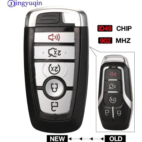 Jingyuqin OEM Smart Keyless Entry Remote Key With 5 Buttons 902MHz ID49 For Ford Edge Fusion Explorer 2018 2019 164-8149