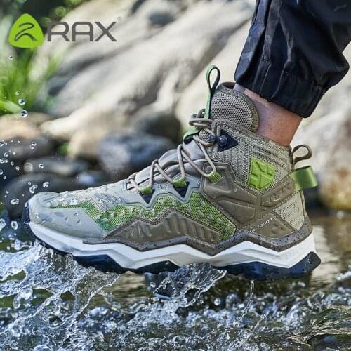RAX Men Hiking Shoes winter Waterproof Outdoor Sneaker Men Leather Trekking Boots Trail Camping Climbing Hunting Sneakers Women