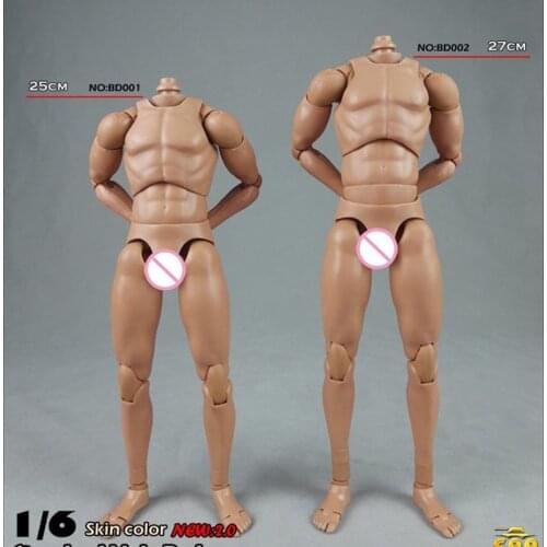 1/6 Scale Standard Body 25cm 27cm BD001 BD002 Skin Color Narrow Shoulder 2.0 Male Model 12'' Action Figure Doll Soldier Toys