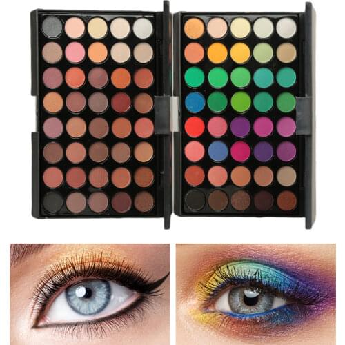 Matte Powder Eyeshadow Palette Cosmetics 40 Colors Earthy Eye Shadow Makeup Set Shimmer Pigment Palette Eyes Makeup TSLM