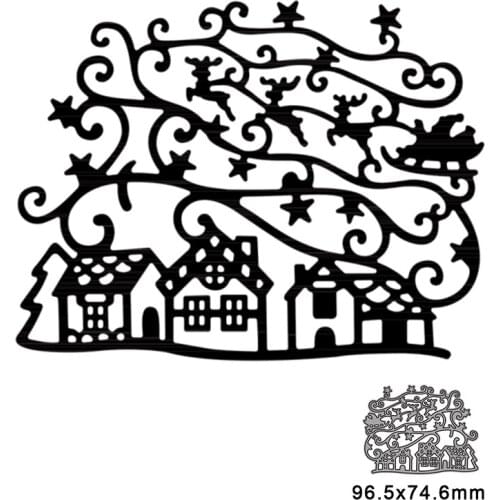 Christmas Santa Claus and Elk Metal Cutting Dies For DIY Scrapbook Cutting Die Paper Cards Embossed Decorative Craft Die Cut