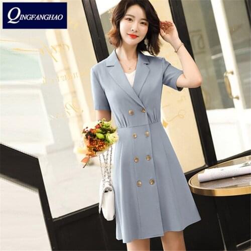 Ress temperament goddess fan clothes spring and summer new fashion western style double-breasted professional skirt