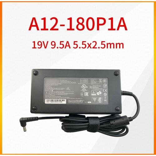 Original A12-180P1A 19V 9.5A 5.5x2.5mm 180W Power Adapter For MSI S93 MS-16F2 Clevo P150EM Laptop Charger
