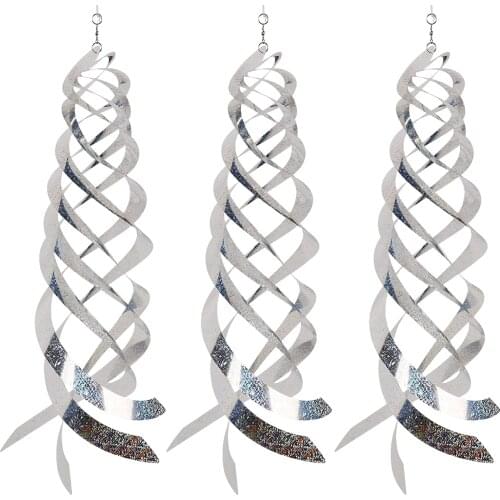 Bird Repeller Rotating Rod Reflective Wind Spiral Deterrents Control Device Agricultural Scare Bird Drive Away Garden Decor