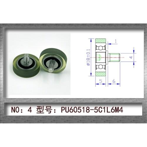 PU material package bearings with screws M4X6 (18x5-M4x6) 10pcs/lot