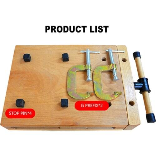 Portable woodworking table desktop Multifunctional woodworking table Manual workbench 6 fixing holes 2 moving holes