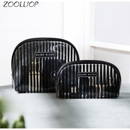 Transparent PVC Bags Travel Organizer Clear Makeup Bag Beautician Cosmetic Bag Beauty Case Toiletry Bag Make Up Pouch Wash Bags
