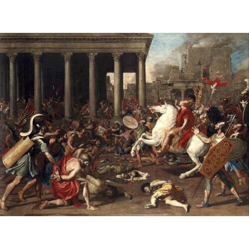 Classic Figurative Art Oil Painting Reproduction on Canvas Captured Jerusalem Brutal War Painting for Living Room Wall Handmade