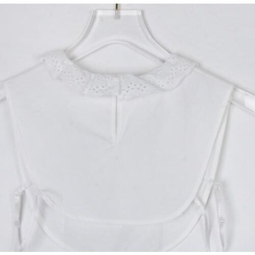 Detachable Cotton Flower Ruffled Shirt Blouse Sweaters False Fake Collar Bib