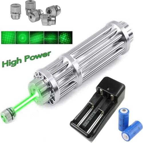 High Power torch Focusable high power Green Laser pointer 10000m 5MW Adjustable Laser Focus Lazer Pen Combination