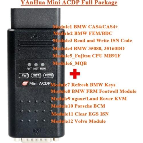 Yanhua Mini ACDP Programming Master +B-MW CAS FEM BDC Full Package with Module1/2/3/4/7/8/11 Total 7 Authorizations+full version