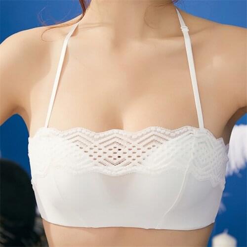 Womens Sexy lace vest blackless bra plus size bralette brassiere soft comfort push up small cap size bra