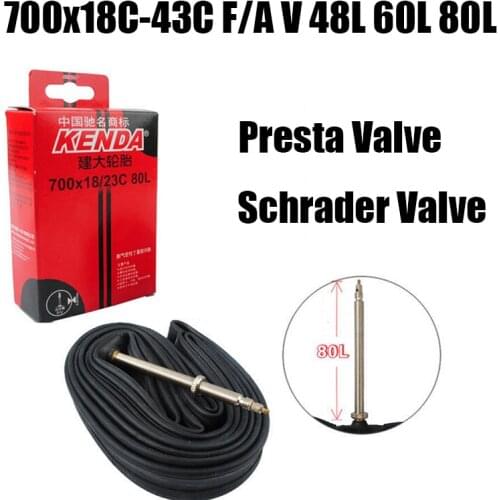 1Pcs Inner Tube ALL 700C Road Bike Fixed Gear Bicycle Tires Cycling Accessories 700x18C-43C Presta F/A V 48L 60L 80L