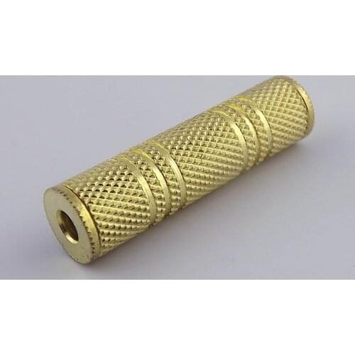 1pcs Gold 3.5mm 1/8" Female to 3.5mm Female Audio Headphone Stereo Coupler Adapter