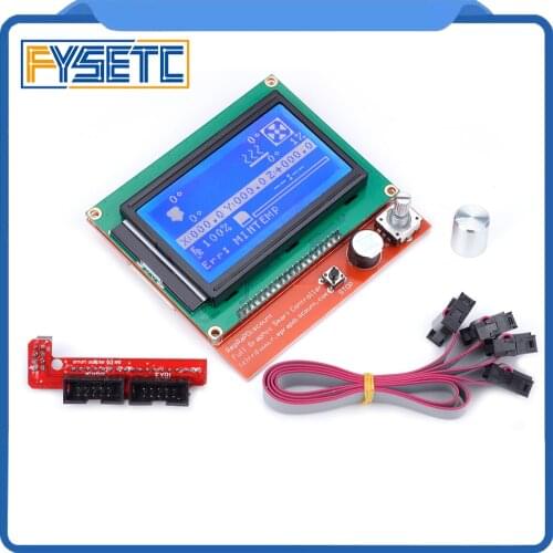 12864 LCD Ramps Smart Parts RAMPS 1.4 Controller Control Panel LCD 12864 Display Monitor Motherboard Blue Screen Module