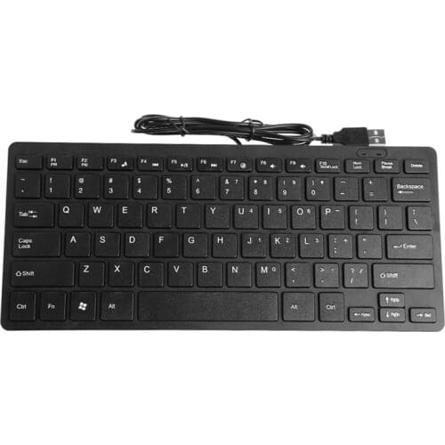 2021 New Wired Keyboard Slim Mini Multimedia USB Wired External Keyboard For Notebook Laptop PC Computer