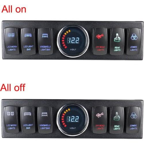 6Pod Switches Kit for Jeep Switch Panel Fit For 2007-2018 Jeep wrangler JK JKU Switch Panel Control System