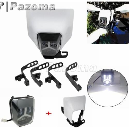 701 Supermoto Headlight Enduro HeadLamp LED Bulbs Hi/Lo Bead Head Light For TE 150 TE 250 TE 300 FE Dirt Bike Motorcross 17–2020