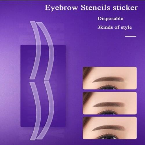 Microblading Accessories Eyebrow Stencils Shaping Permanent Makeup Disposable Auxiliary Sticker Templates Tattoo Measure Tool