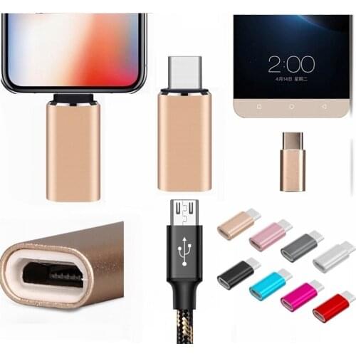 Aluminum Metal Micro USB to 8 pin micro usb to usb 3.1 type C Connector Converter Adapter For MacBook oneplus 2 xiaomi nokia N1