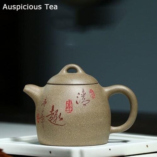 240Ml Authentic Yixing Paarse Klei Theepotten Ruwe Erts Section Modder Handmade Tea Pot Chinese Zisha Filter Water Cooker Tea