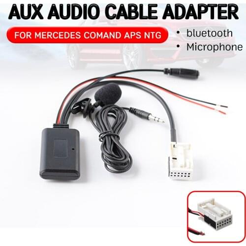 Bluetooth Aux Receiver for Mercedes for Benz W169 W245 W203 W209 W164 Cable Adapter with Microphone Wireless Aux Interface