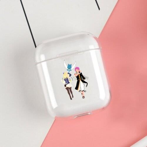 Fairy Tail Natsu Lucy Cases For Apple AirPods 1 2 Case Clear Wireless Bluetooth Earphone Case Protective Shell