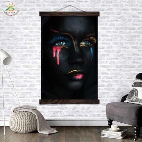 Color Paints Eyedrop Modern Wall Art Print Pop Art Picture And Poster Solid Wood Hanging Scroll Canvas Painting Home Decor