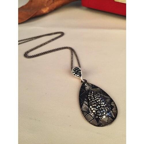 Dr Stone Women Black Plated Zinc Alloy Necklace Z121AR399 249837032