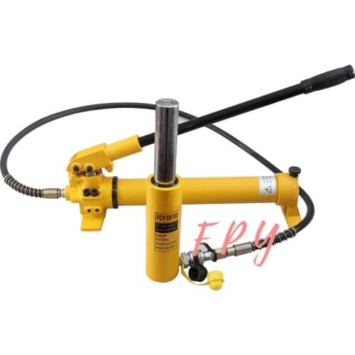 Long Type Hydraulic Cylinder FCY-10150 Hydraulic Lifting Jack with CP-700 Hydraulic Manual Pump,Stroke 150mm,Output 10 Tons