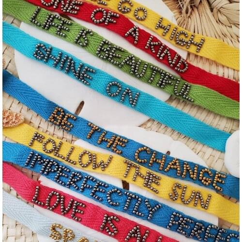 Go2boho Cloth Bracelet For Women MIYUKI Letter Bracelets For Girl Bohemian Fabric Pulseras 2021 Jewelry Handmade New Year Gift