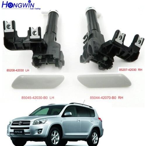 Front Bumper Headlight Headlamp Washer Nozzle Cover Water Sprayer+Lid Cap Case For Toyota RAV4 2008 2009 2010 85208-42030
