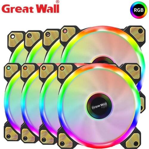 Great Wall CPU Cooler Cooling Fan RGB 3PIN 4Pin Ventilador Silent For ATX Intel 1151 1155 1200 1366 2011 X99 AM3 AM4 PC Radiator