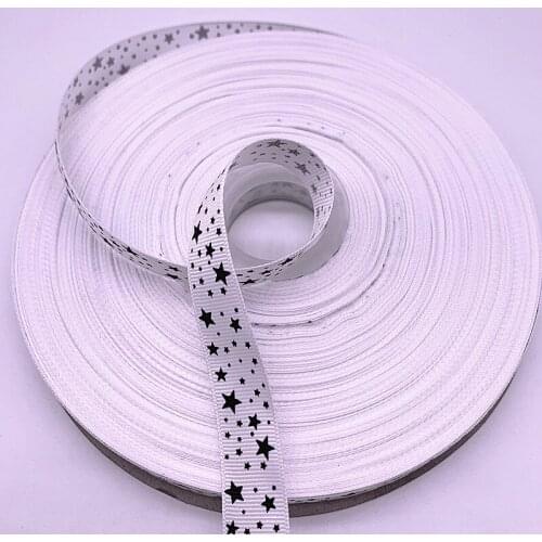 5yards 15--38mm Grosgrain Satin Ribbons Printed Star for Wedding Christmas Party Decorations DIY Bow Craft Ribbons Supplies #14
