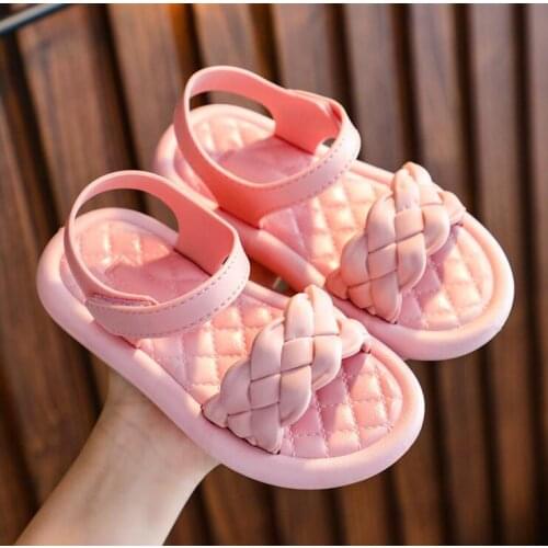 Summer girls boys sandals 2021 new princess shoes little girls student sandals open toe non-slip beach sandals
