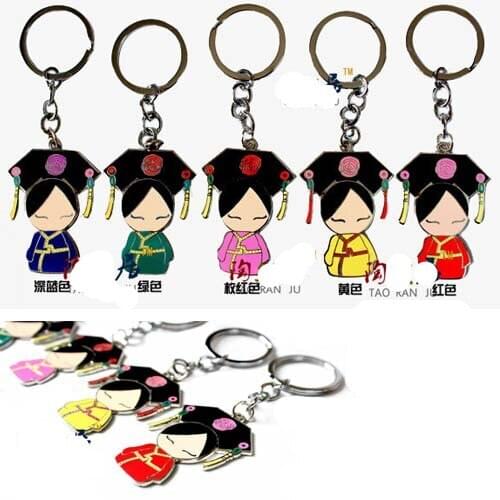 Wholesale 10PCS Chinese style features fashion creative keychain key chain bag chain Gege flag gift