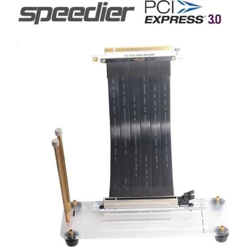 PCIe 3.0 16X To 16X GTX1080Ti Built-in Graphics Card Vertical Kickstand GPU DIY Black Riser Cable High Speed Extender Connector