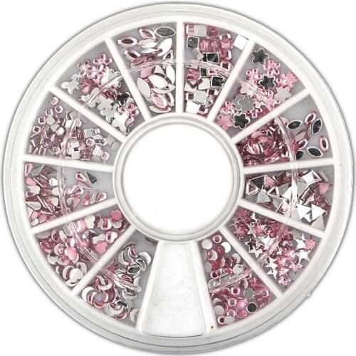 A Variety of Customized Mixed Pink Resin Sheet Manicure Jewelry Nail Patch 100pcs/piece 3D Nail and DIY Mobile Phone Shell