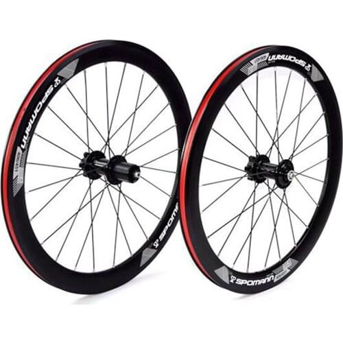 SPOMANN Folding Bike BMX Mountain Bike Wheel Set 20 Inches/451 Big Ring 4.0 Wheel Disc Brake Six Nails Compatible With V Brake