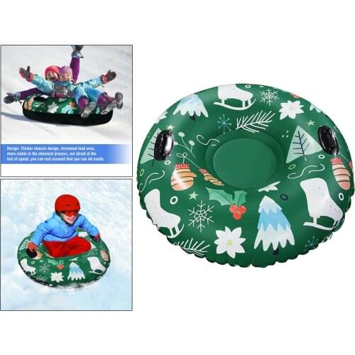 Snow Tube, Larger 47 Inch Inflatable Snow Sled for Kids and Adults, Heavy Duty Snow Tube, Snow Toys Outdoor