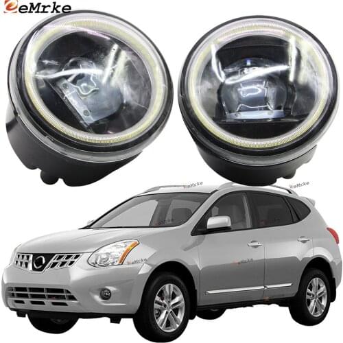 LED Fog Light Cut-Line Lens for Nissan Rogue 2011 2012 2013 Rogue Select 2014 2015 Angel Eye DRL Daytime Running Lights Front
