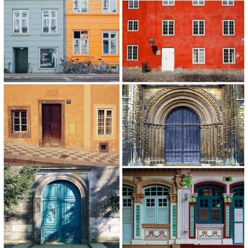 SHENGYONGBAO Art Fabric Photography Backdrops Prop Classical Wooden doors Theme Photography Background GD20518 -24