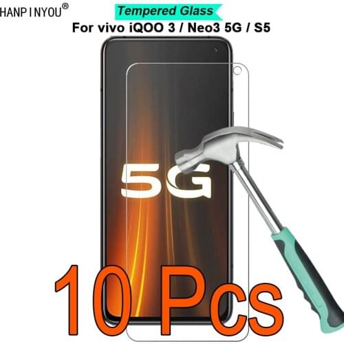 10 Pcs/Lot For vivo iQOO 3 Neo 3 Neo3 / Z1 5G S5 9H Hardness 2.5D Ultra-thin Toughened Tempered Glass Film Screen Protector