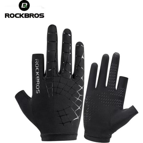 ROCKBROS Cycling Bike Gloves Touch Screen Breathable Anti-slip Elasticity Men Women Driving Hiking Outdoor MTB Bicycle Gloves